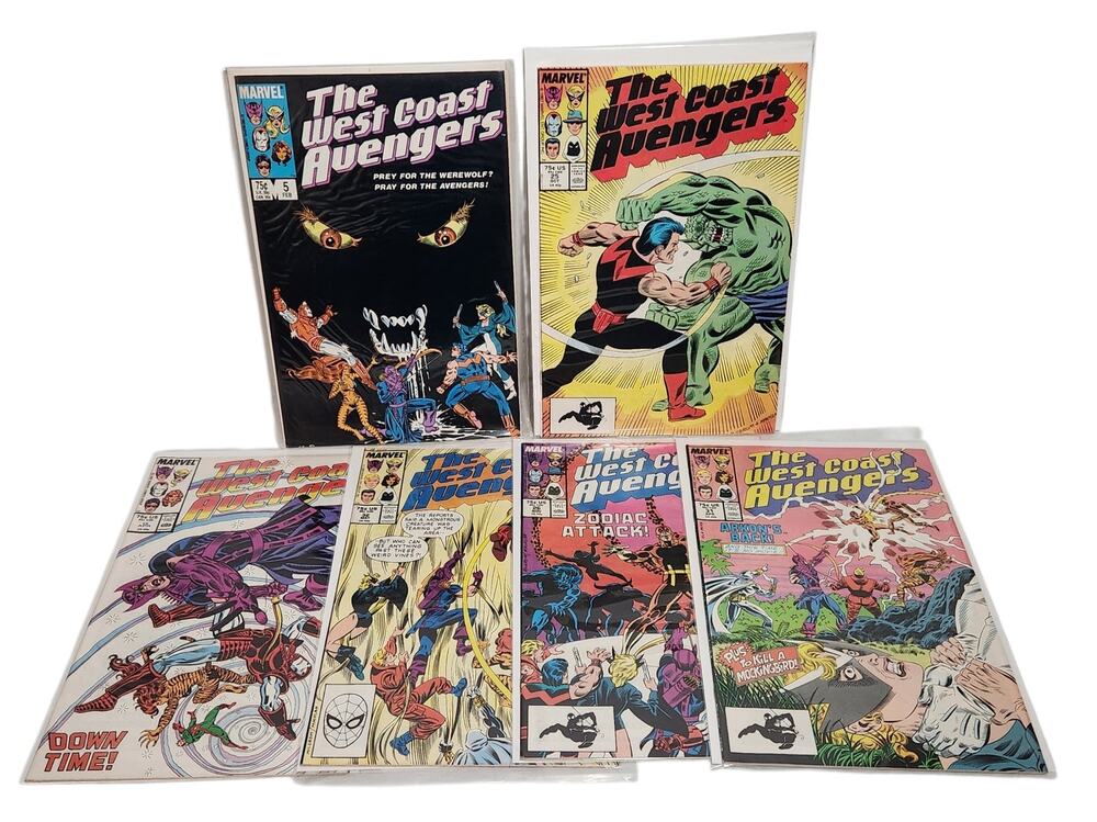Marvel Comics Vintage The West Coast Avengers Lot Of 6 1985-1988 Very Fine